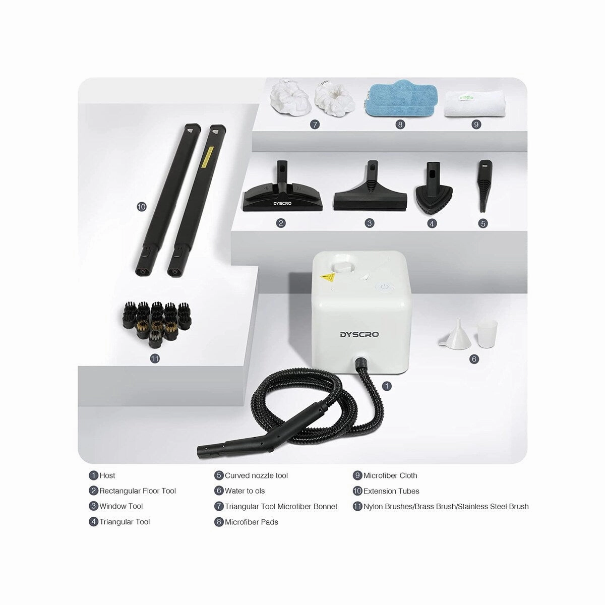 Multi-Purpose Steam Cleaner with 18-Piece Accessory Kit