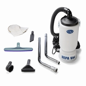New GV 6-quart HEPA Backpack Vacuum with ProTeam 1.5-inch Commercial/Restaurant/Industrial Tool Kit
