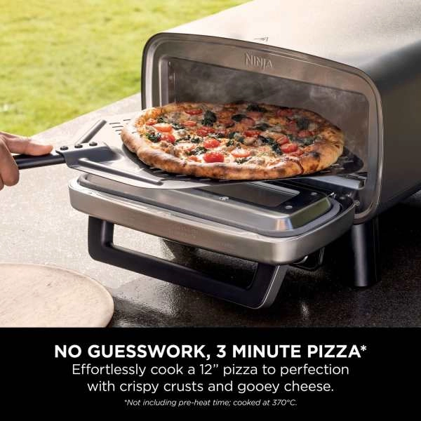Ninja Artisan Electric Outdoor Pizza Oven & Air Fryer - Grey | MO201UK