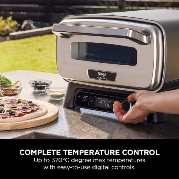 Ninja Artisan Electric Outdoor Pizza Oven & Air Fryer - Grey | MO201UK