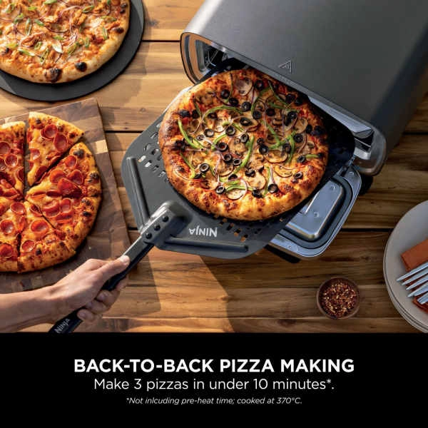 Ninja Artisan Electric Outdoor Pizza Oven & Air Fryer - Grey | MO201UK