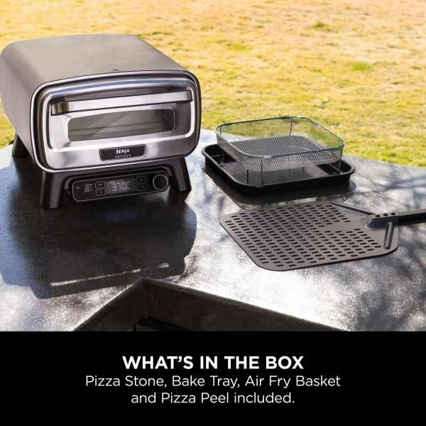 Ninja Artisan Electric Outdoor Pizza Oven & Air Fryer - Grey | MO201UK