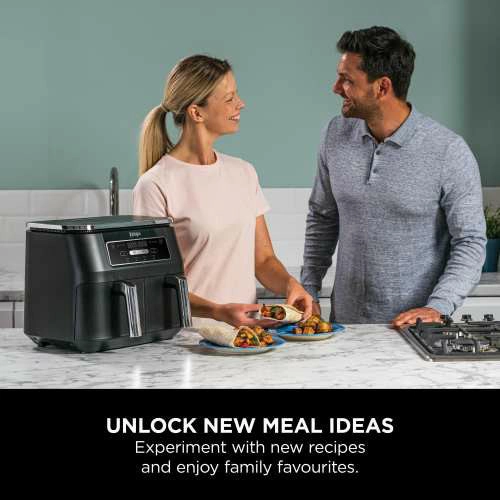 Ninja Foodi 4-in-1 Dual Zone 7.6L Air Fryer - Black | AF200UK