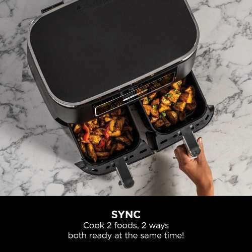 Ninja Foodi 4-in-1 Dual Zone 7.6L Air Fryer - Black | AF200UK