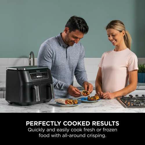 Ninja Foodi 4-in-1 Dual Zone 7.6L Air Fryer - Black | AF200UK