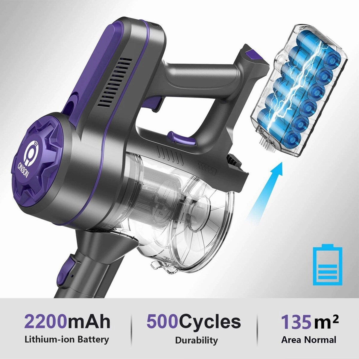Onson Cordless Vacuum Stick Cleaner