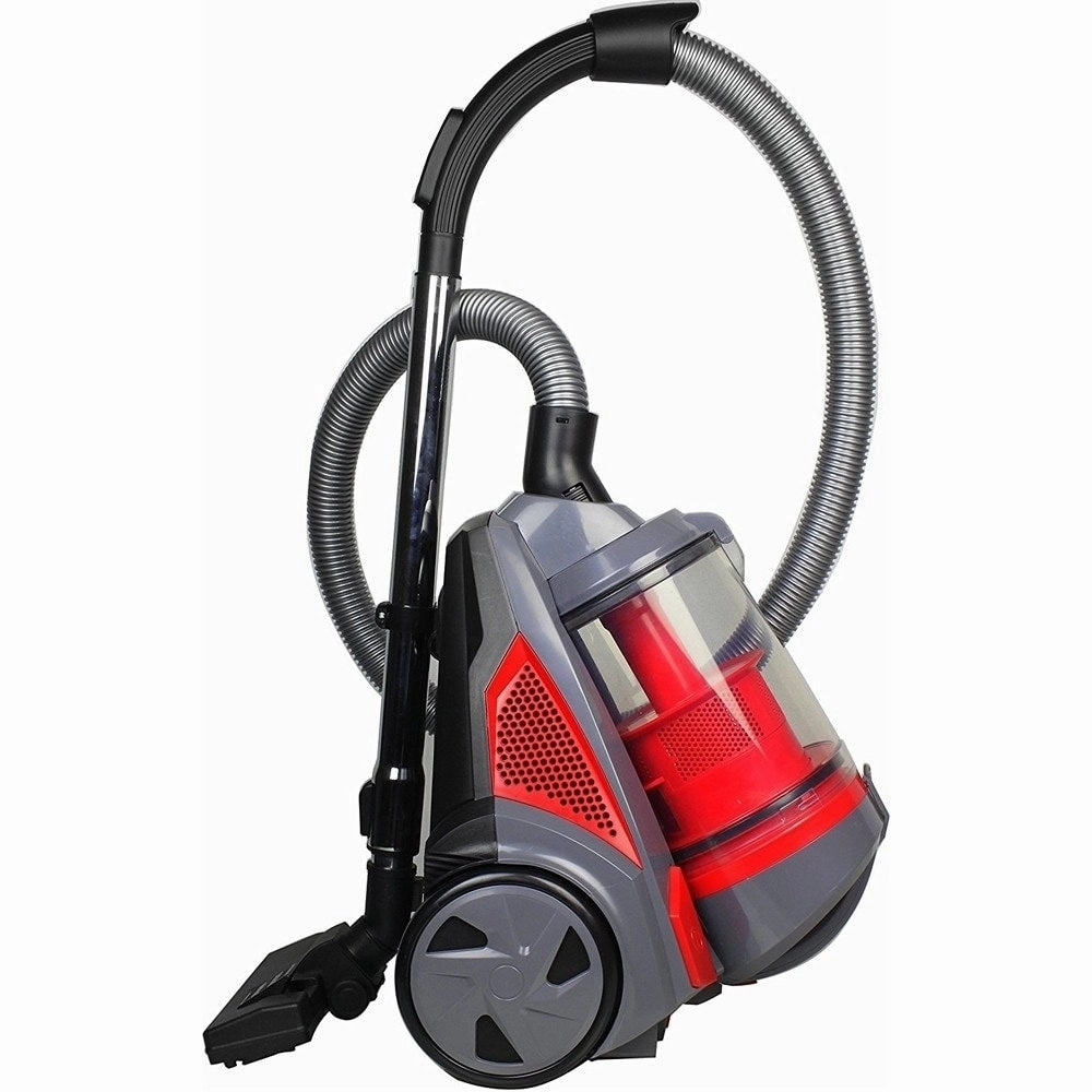 Ovente Bagless Canister Vacuum with HEPA Filtration System. Red (ST2620R)
