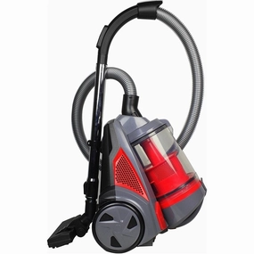 Ovente Bagless Canister Vacuum with HEPA Filtration System. Red (ST2620R)