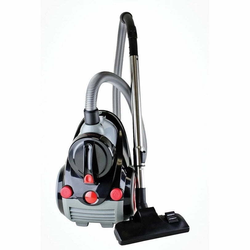 Ovente Electric Canister Vacuum 1.5L Dust Cup. Black