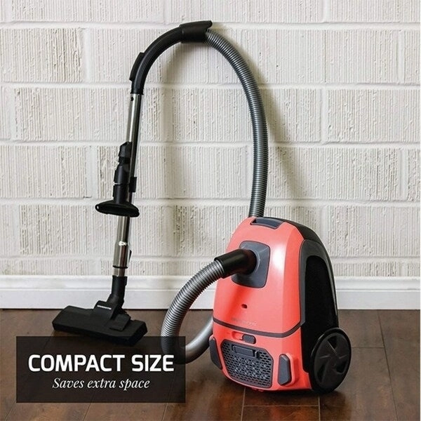 Ovente Electric Canister Vacuum with 2 Speed Control. Orange ST1600C