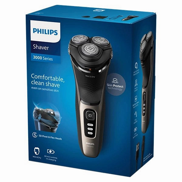 Philips 3000 Series Wet & Dry Electric Shaver - Ash Gold | S3242/12