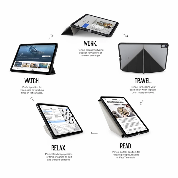 Pipetto Origami No1 Original Case for iPad Air 11 / 10.9 - Black | P052-49-AD