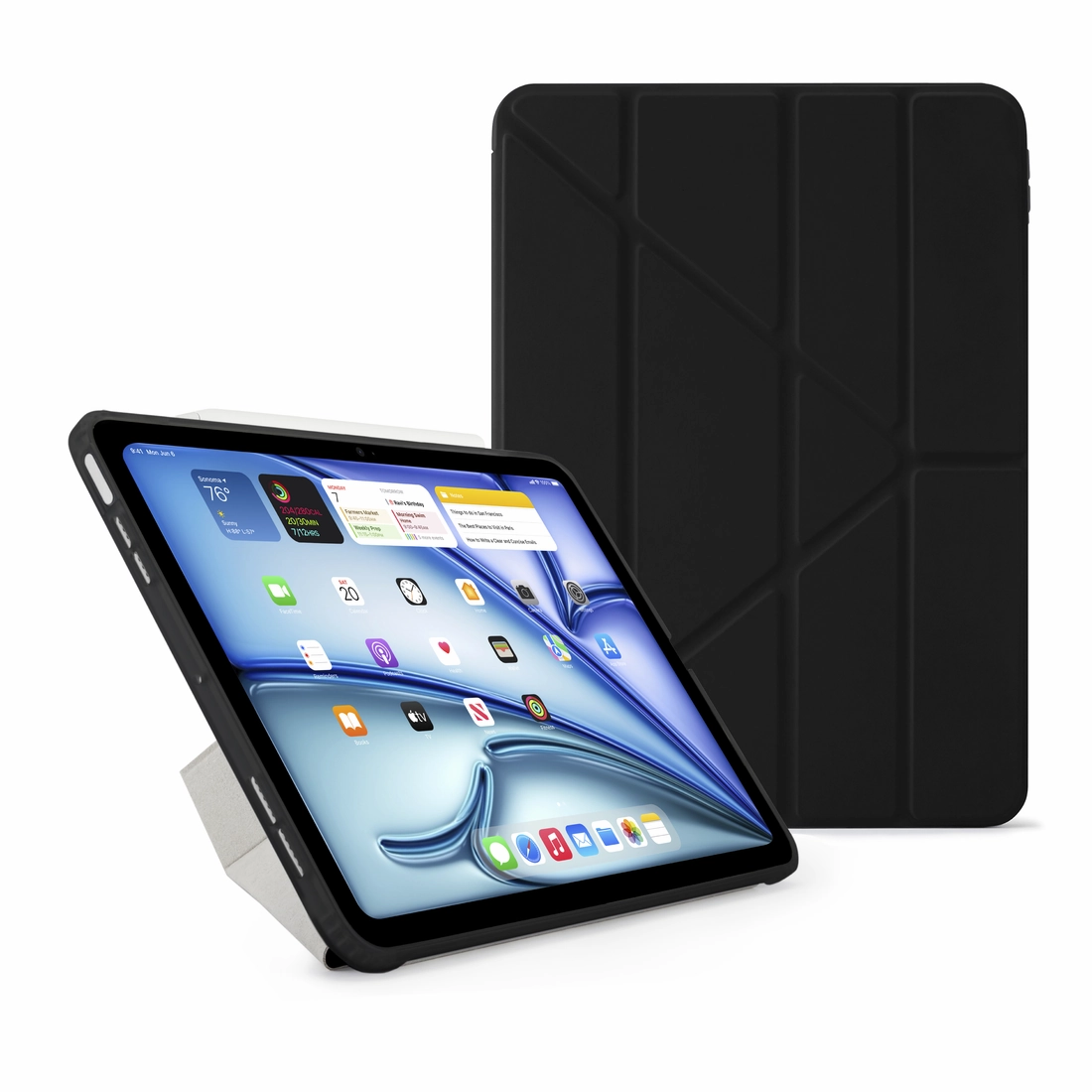 Pipetto Origami No1 Original Case for iPad Air 11 / 10.9 - Black | P052-49-AD