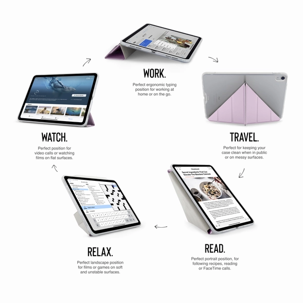 Pipetto Origami No1 Original Case for iPad Air 11 / 10.9 - Metallic Purple | P052-128-AD