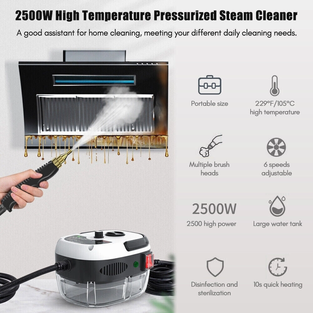 Portable 2500W High-Temperature Steam Cleaner