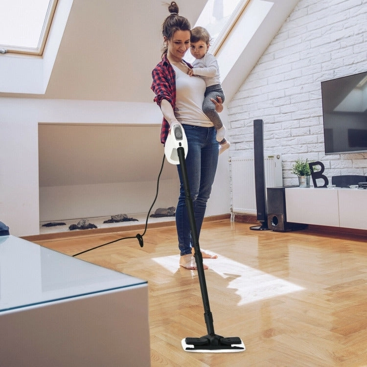 Powerful 1400W Handheld Steam Cleaner with 17 Accessories for Versatile Household Cleaning - 13 x 5 x 9.5 (L x W x H)