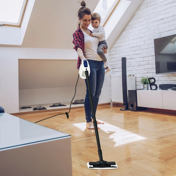 Powerful 1400W Handheld Steam Cleaner with 17 Accessories for Versatile Household Cleaning - 13 x 5 x 9.5 (L x W x H)