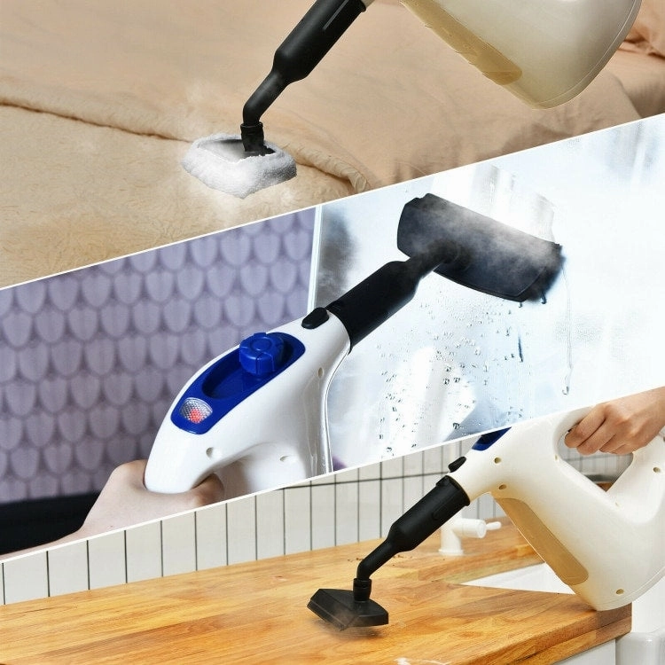Powerful 1400W Handheld Steam Cleaner with 17 Accessories for Versatile Household Cleaning - 13 x 5 x 9.5 (L x W x H)