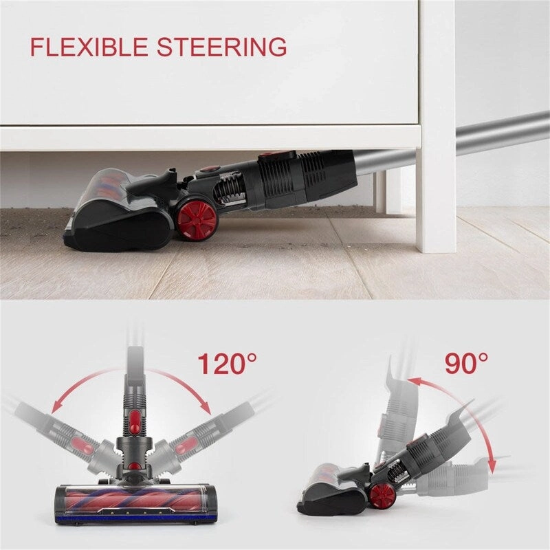 Powerful Supersuction straight tube stick vacuum cleaner with extra HEPA