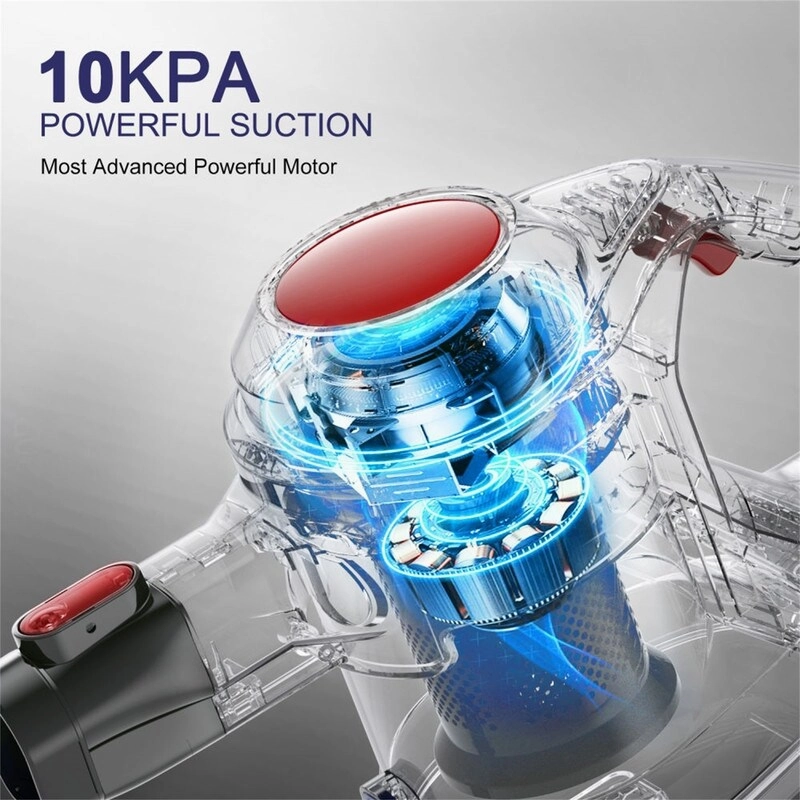 Powerful Supersuction straight tube stick vacuum cleaner with extra HEPA