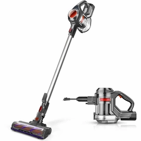 Powerful Supersuction straight tube stick vacuum cleaner with extra HEPA