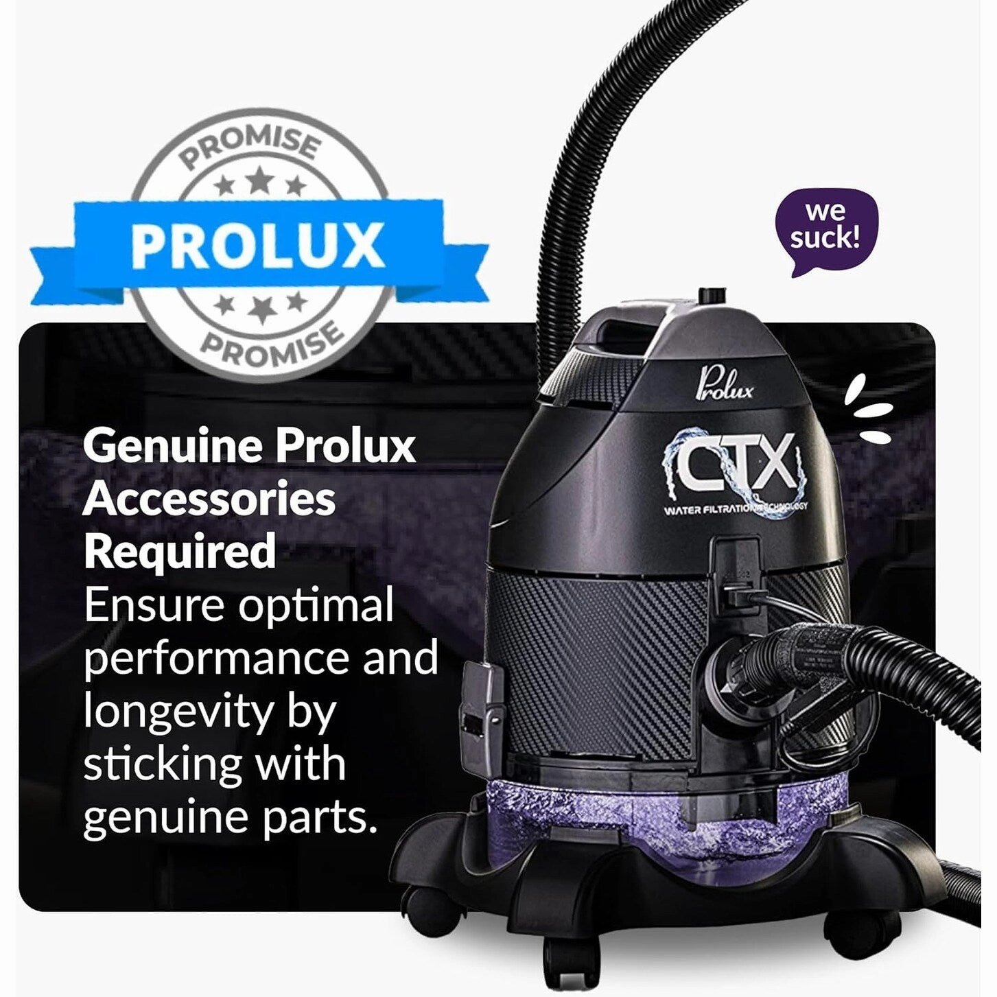 Prolux CTX PET Water Filtration Bagless Canister Vacuum Cleaner