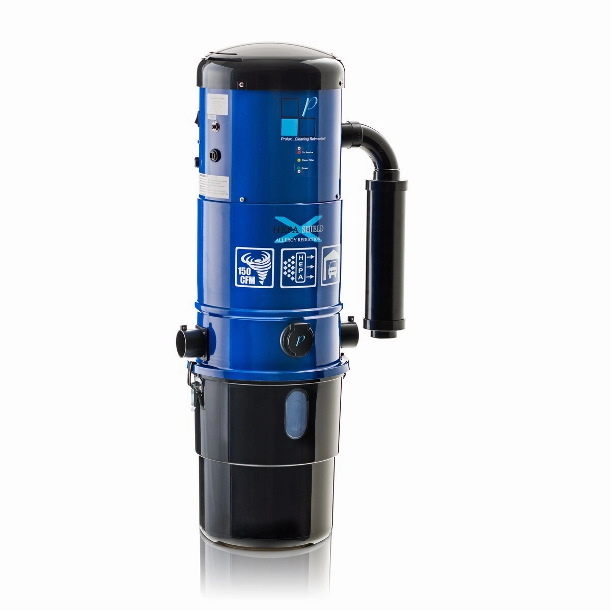 Prolux CV12000 Central Vacuum Unit System with Electric Hose Power Nozzle Kit and 25 Year Warranty