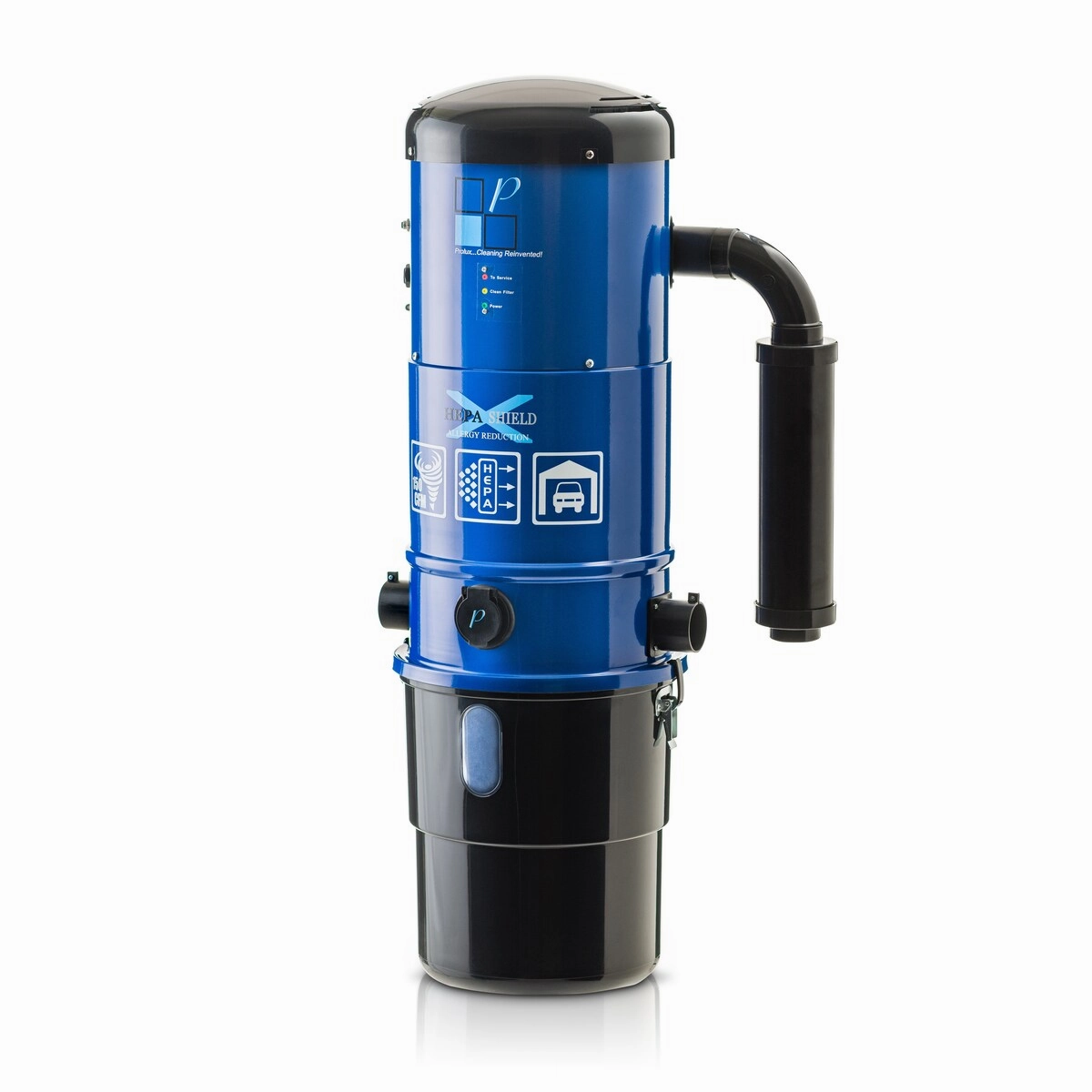 Prolux CV12000 Central Vacuum Unit System with Electric Hose Power Nozzle Kit and 25 Year Warranty