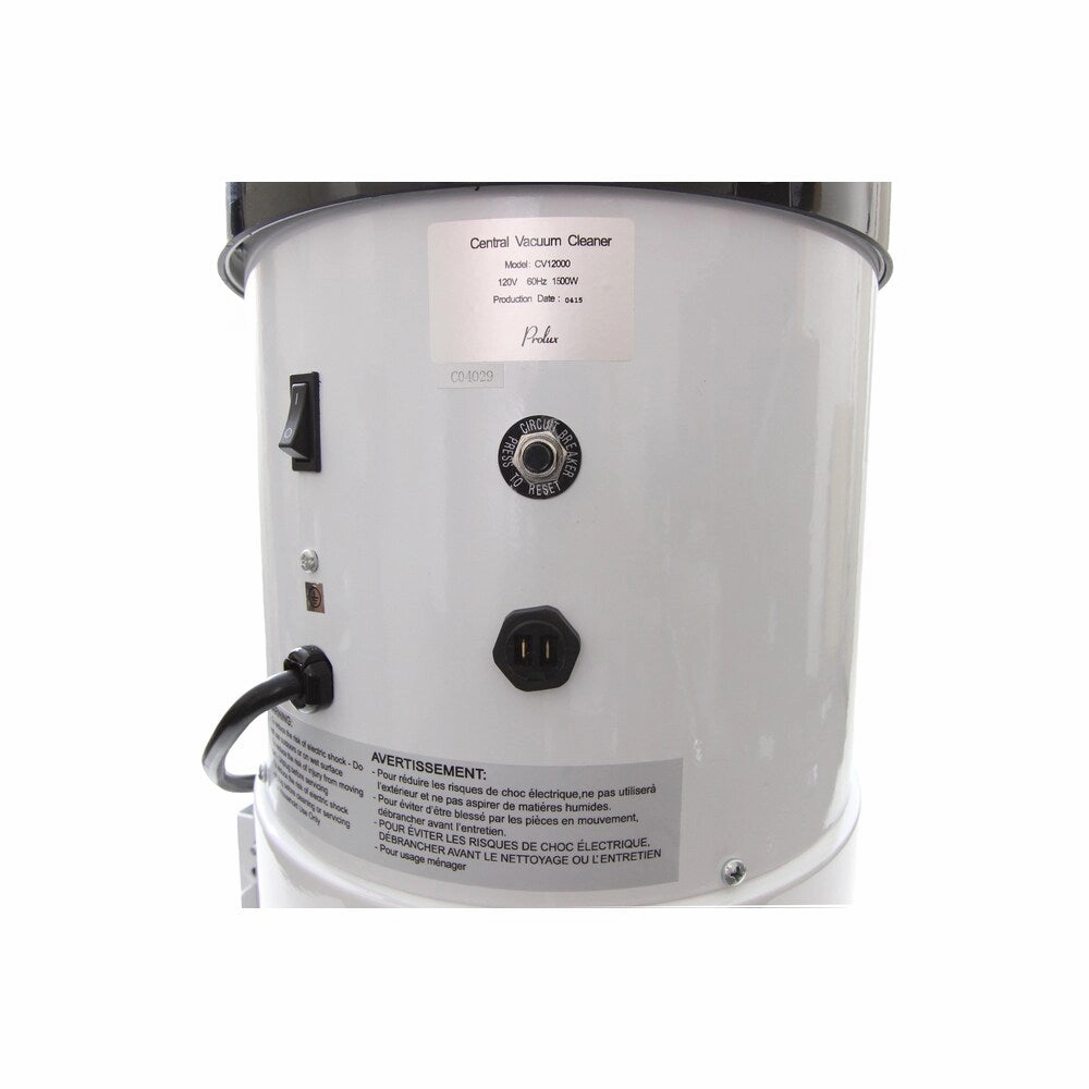 Prolux CV12000 Central Vacuum Unit System with Electric Hose Power Nozzle Kit