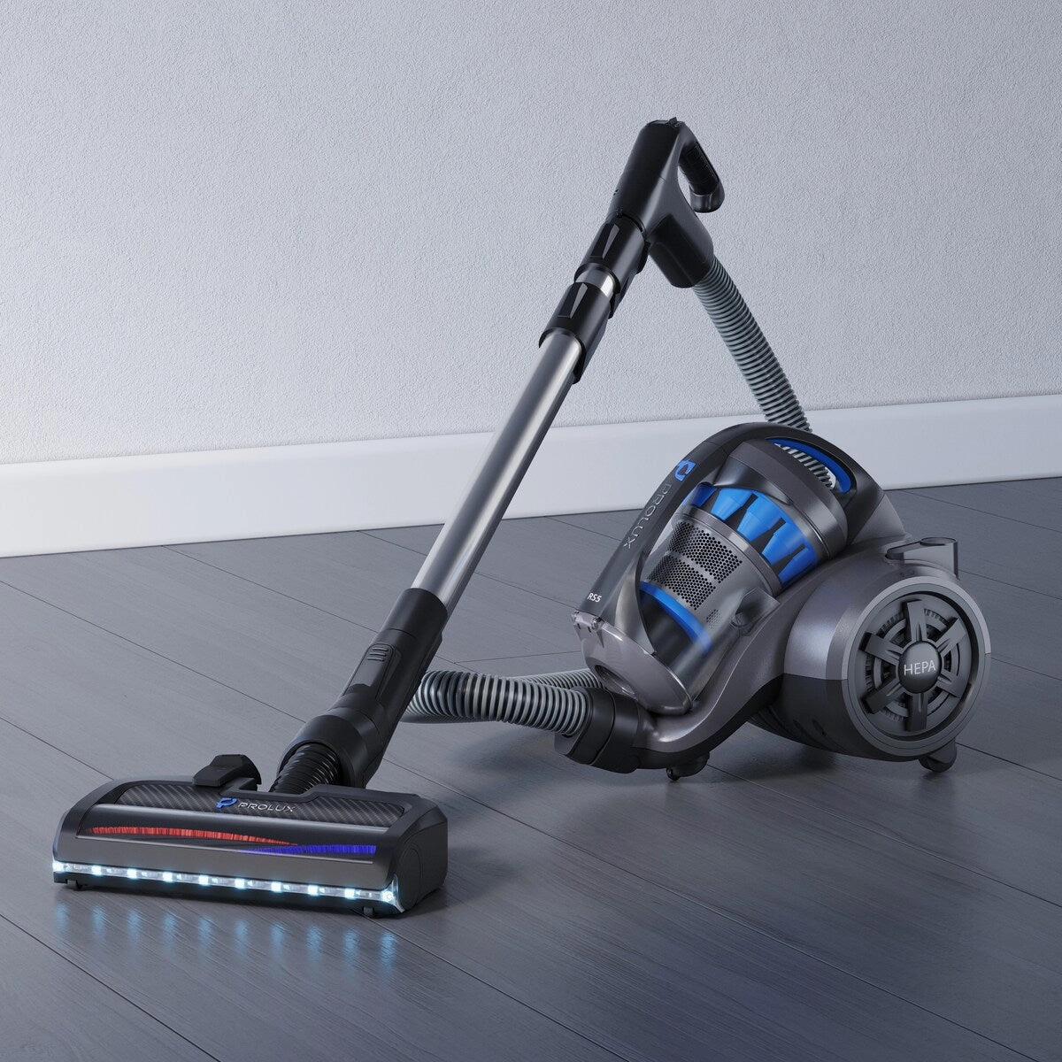 Prolux RS5 Lightweight Bagless Canister Vacuum with Dual HEPA Filtration Premium Button Lock Tools and Electric Power Nozzle