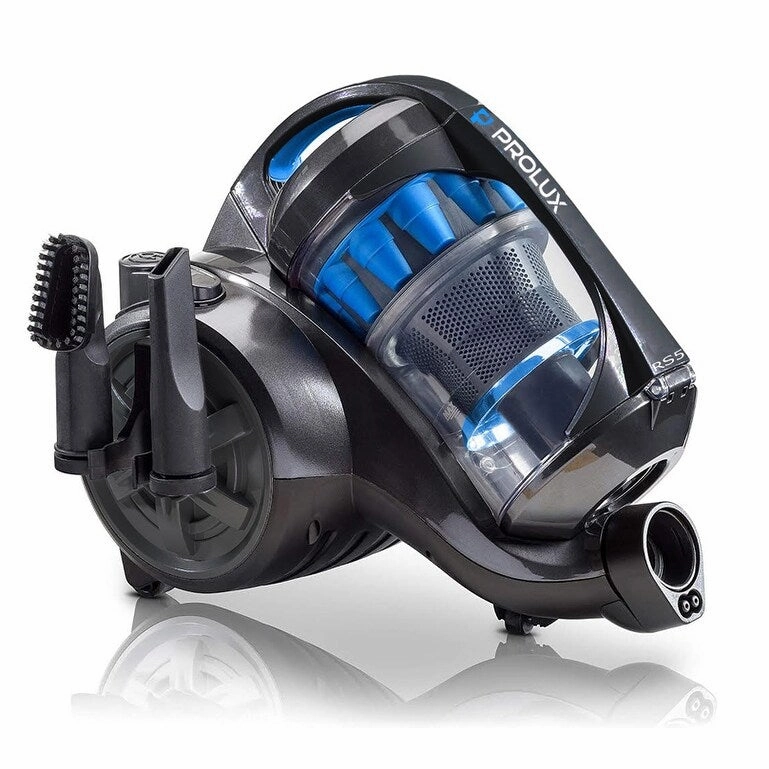 Prolux RS5 Lightweight Bagless Canister Vacuum with Dual HEPA Filtration Premium Button Lock Tools and Electric Power Nozzle