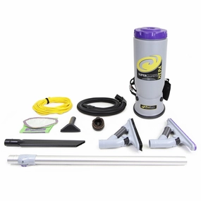 Proteam Super QuarterVac Commercial Backpack Vacuum Cleaner with Pro Blade Kit