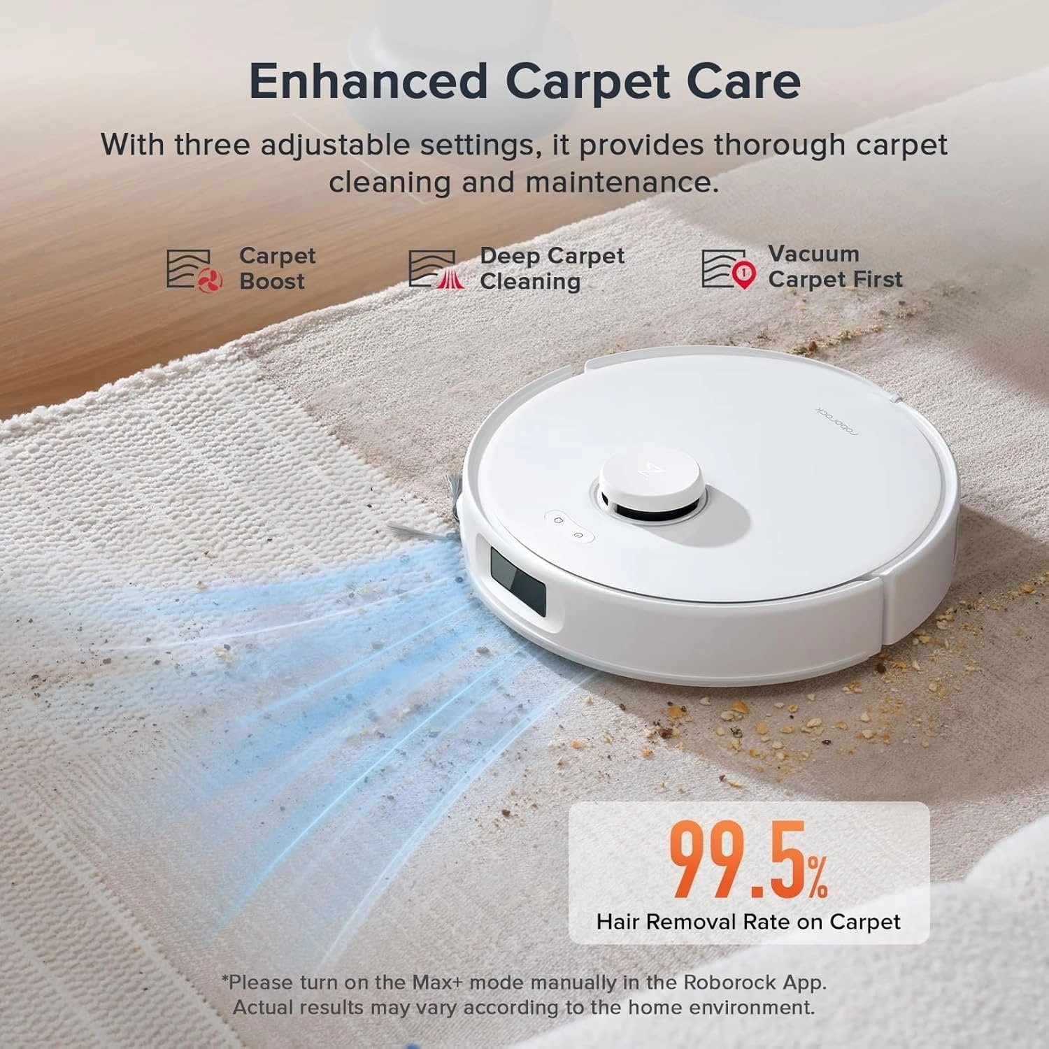 Roborock Qrevo Curv S5X Robot Vacuum Cleaner. Zero-Tangling Design.FlexiArm Side Brush & Mop.17000Pa Suction.Self-Washing&Drying