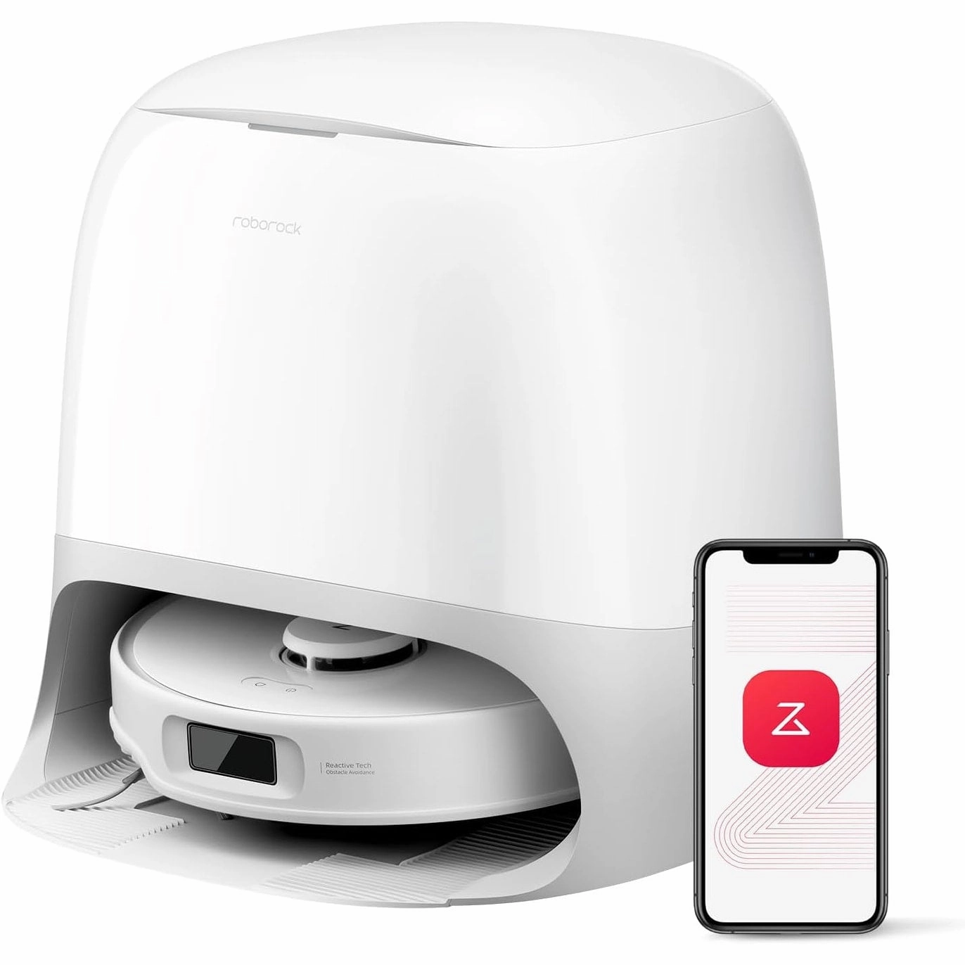 Roborock Qrevo Curv S5X Robot Vacuum Cleaner. Zero-Tangling Design.FlexiArm Side Brush & Mop.17000Pa Suction.Self-Washing&Drying