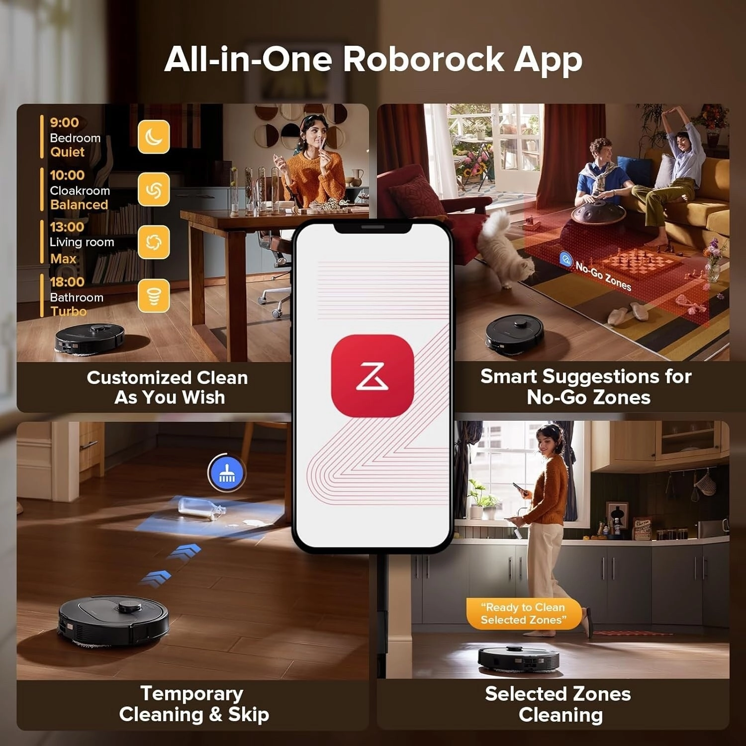 Roborock QV 35S Robot Vacuum and Mop.10000Pa Suction. Self-Emptying. Self-Washing & Air Drying.10mm Mop Raise