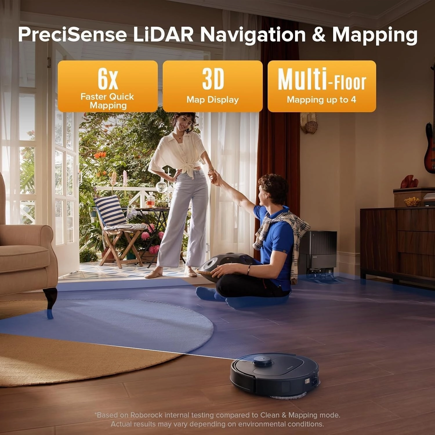 Roborock QV 35S Robot Vacuum and Mop.10000Pa Suction. Self-Emptying. Self-Washing & Air Drying.10mm Mop Raise