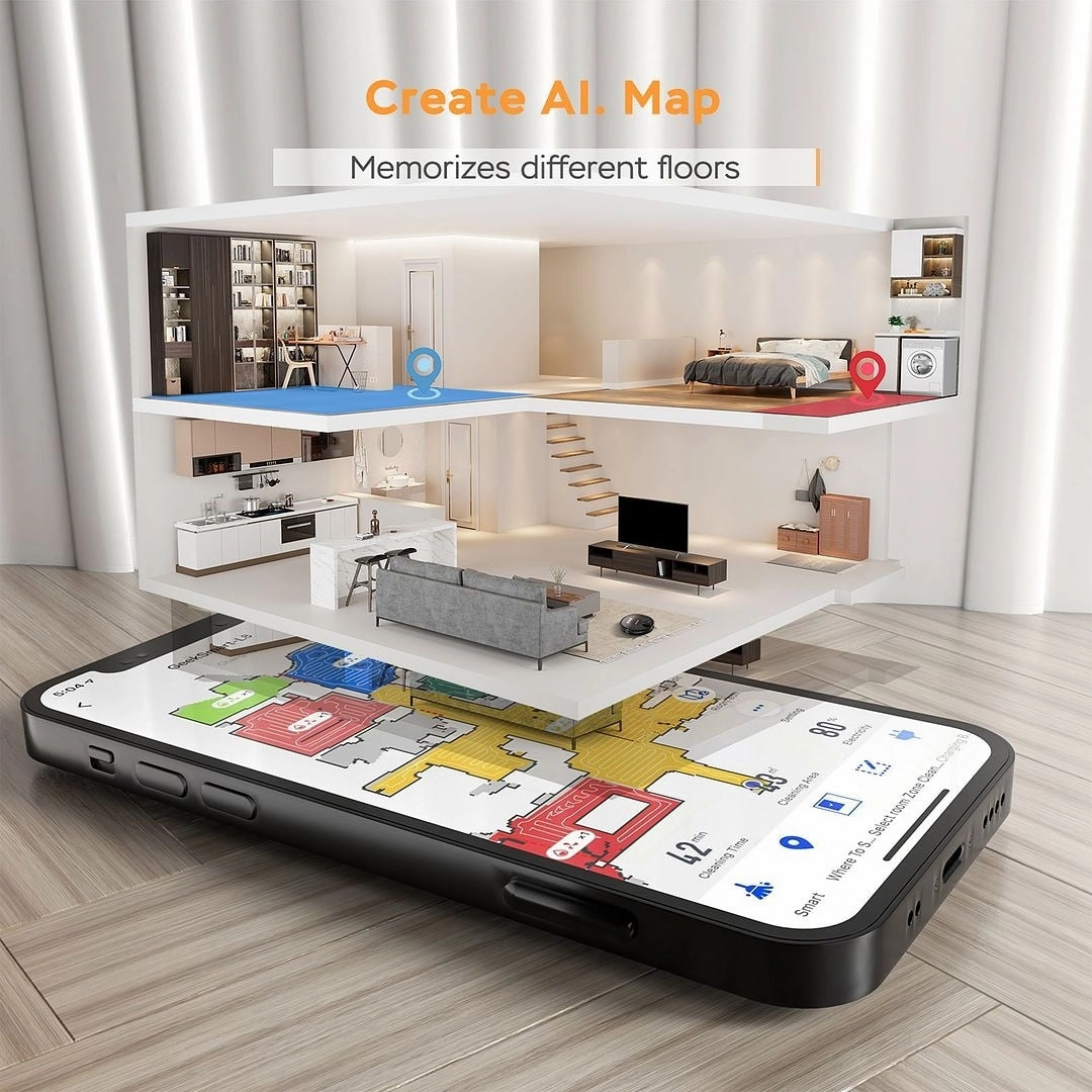 Robot L8 Wi-Fi Connected APP Multi-Surface Cleaning Vacuum