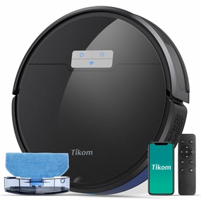 Robot Vacuum and Mop Combo. 4500Pa Suction. 150Mins Max. Robotic Vacuum Cleaner with Self-Charging. Quiet. APP&Voice Control