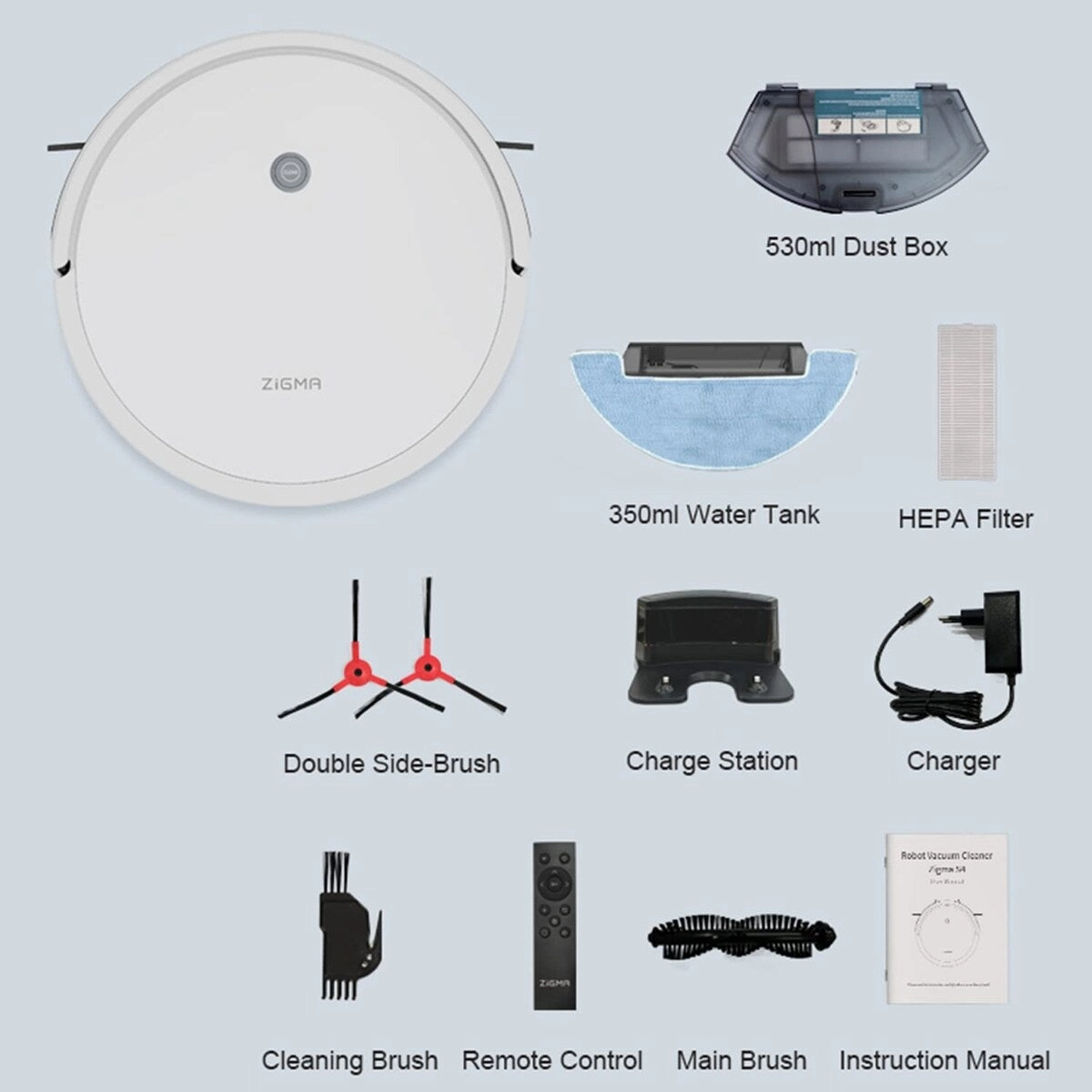 Robot Vacuum and Mop Combo. 6000 Pa Robot Vacuum Cleaner. Vacuum Robot with Schedule. Siri/APP/Alexa/WiFi. Super Slim. Low Noise