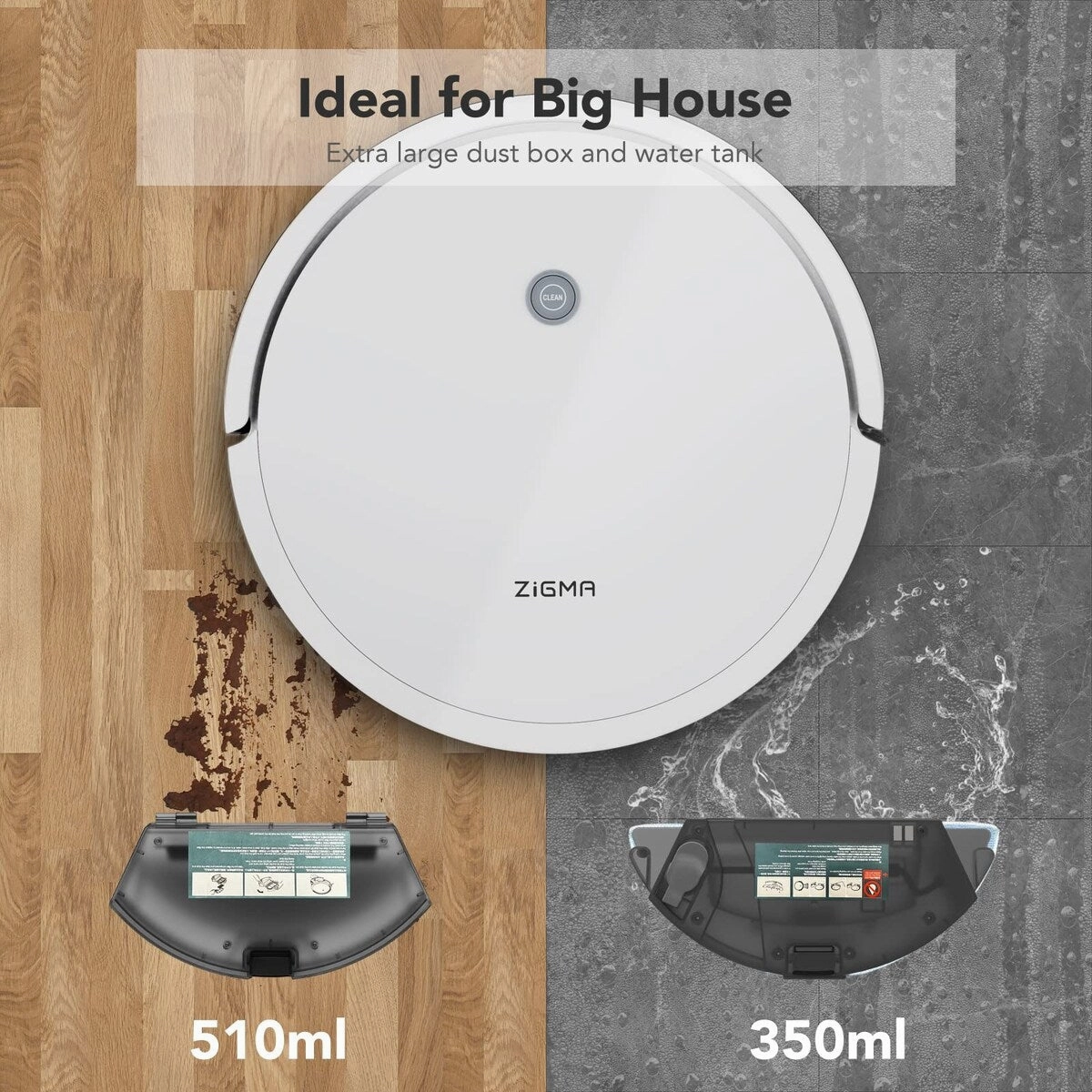 Robot Vacuum and Mop Combo. 6000 Pa Robot Vacuum Cleaner. Vacuum Robot with Schedule. Siri/APP/Alexa/WiFi. Super Slim. Low Noise