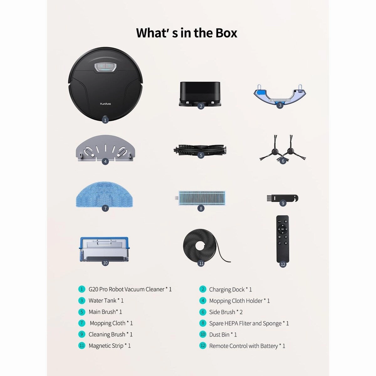 Robot Vacuum and Mop Combo. G20 Pro Robot Vacuum Cleaner 3 in 1. 4500pa Strong Suction. Self-Charging. Compatible with Alexa