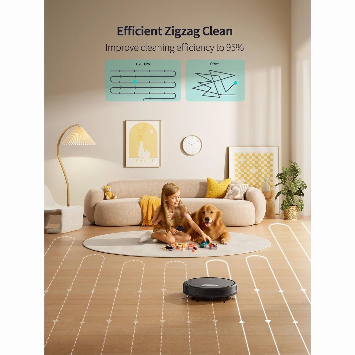 Robot Vacuum and Mop Combo. G20 Pro Robot Vacuum Cleaner 3 in 1. 4500pa Strong Suction. Self-Charging. Compatible with Alexa