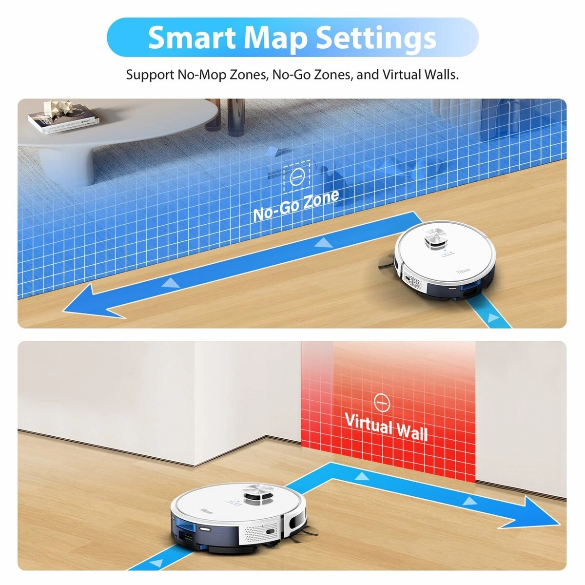 Robot Vacuum and Mop Combo. LiDAR Navigation. L9000 Robotic Vacuum Cleaner. 4000Pa Suction. 150Mins Max. Smart Mapping
