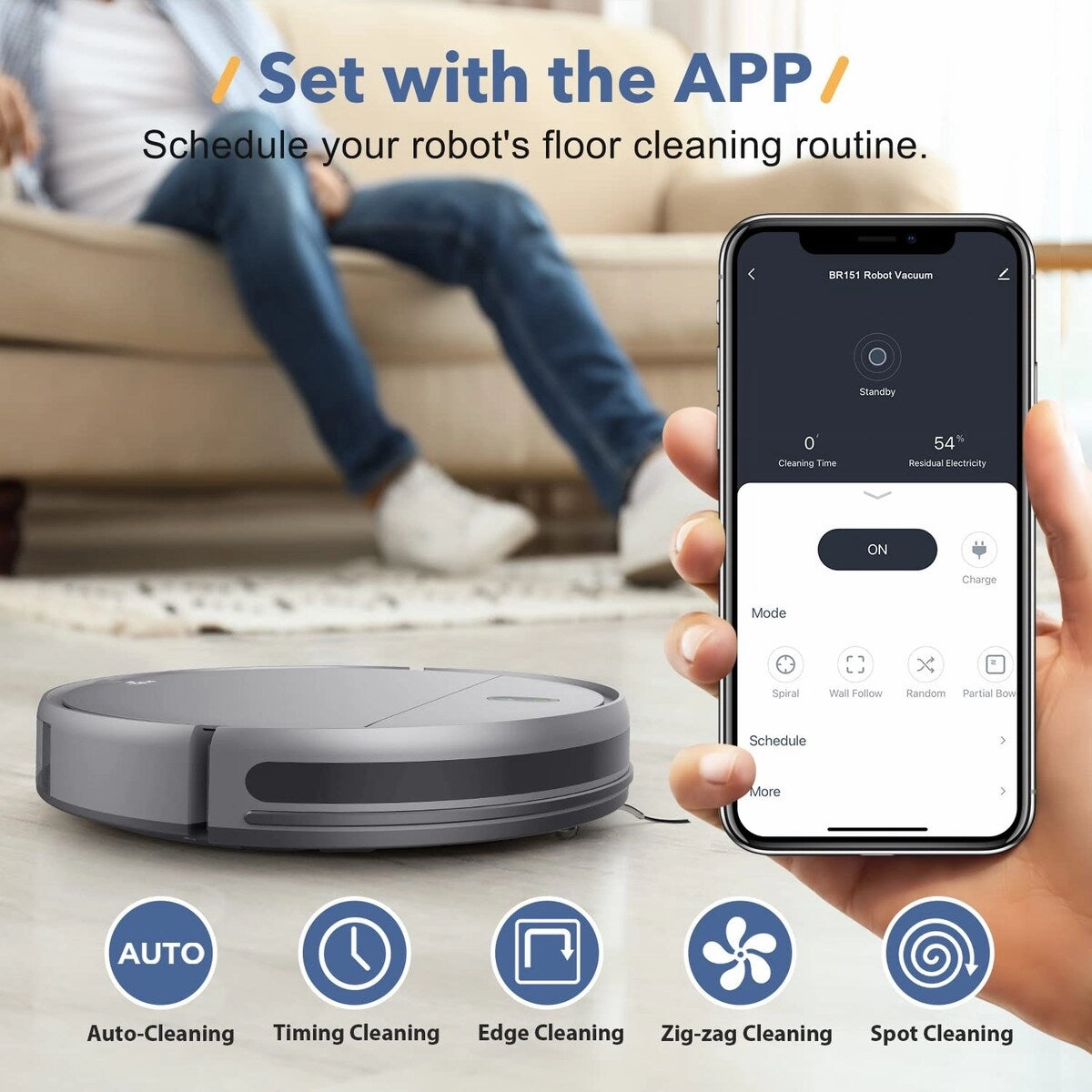 Robot Vacuum and Mop Combo. WiFi/App/Alexa. Robotic Vacuum Cleaner with Schedule. 2 in 1 Mopping Robot Vacuum with Watertank