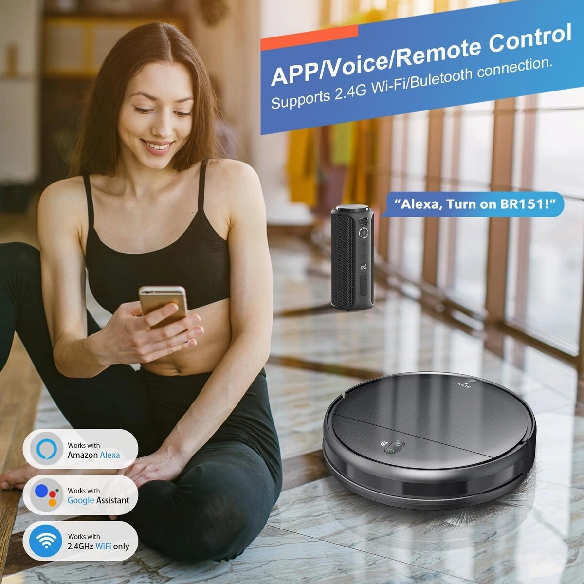 Robot Vacuum and Mop Combo. WiFi/App/Alexa. Robotic Vacuum Cleaner with Schedule. 2 in 1 Mopping Robot Vacuum with Watertank