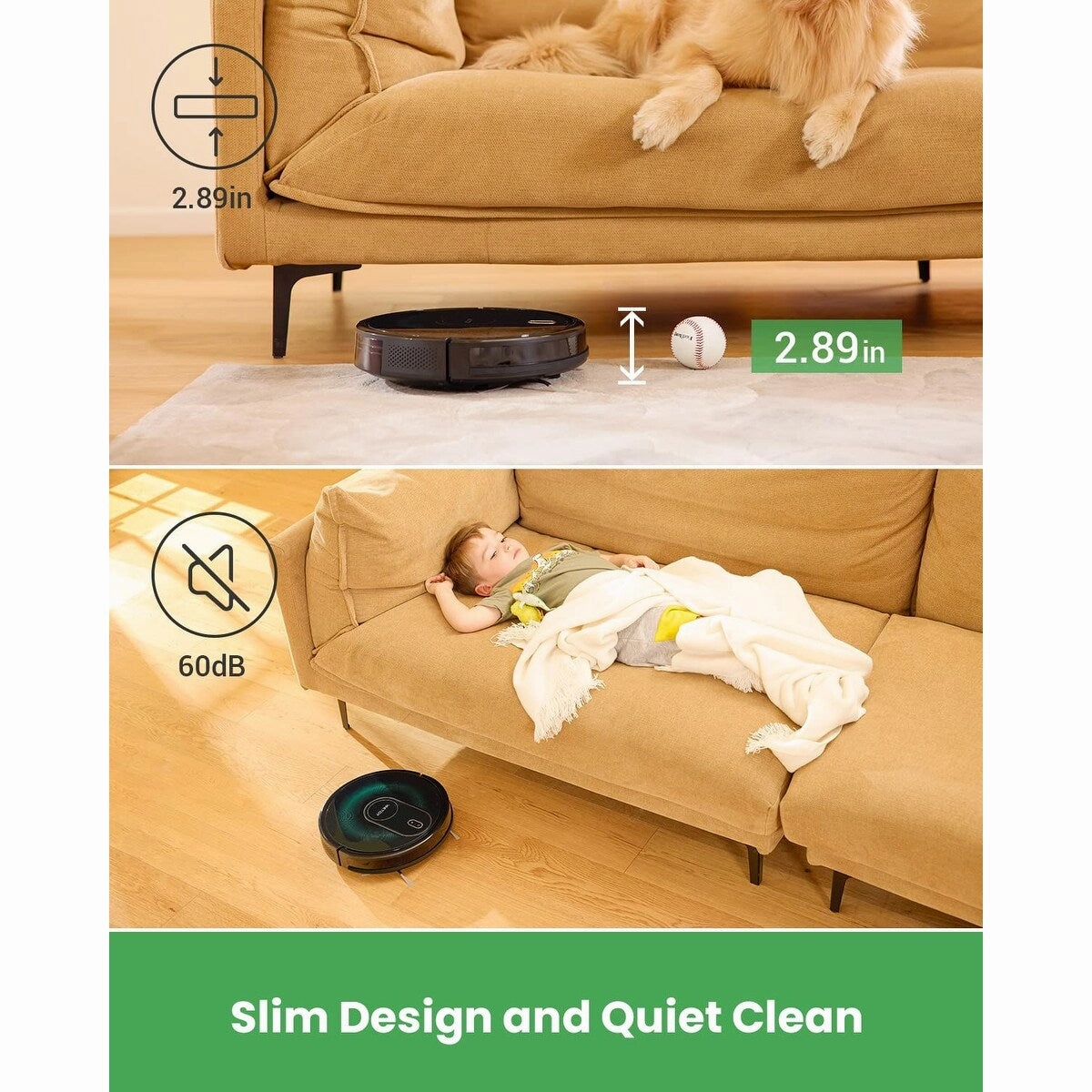 Robot Vacuum and Mop Combo. WiFi/App/Alexa/Siri Control. Robotic Vacuum Cleaner with Gyro Navigation. Self-Charging. Slim