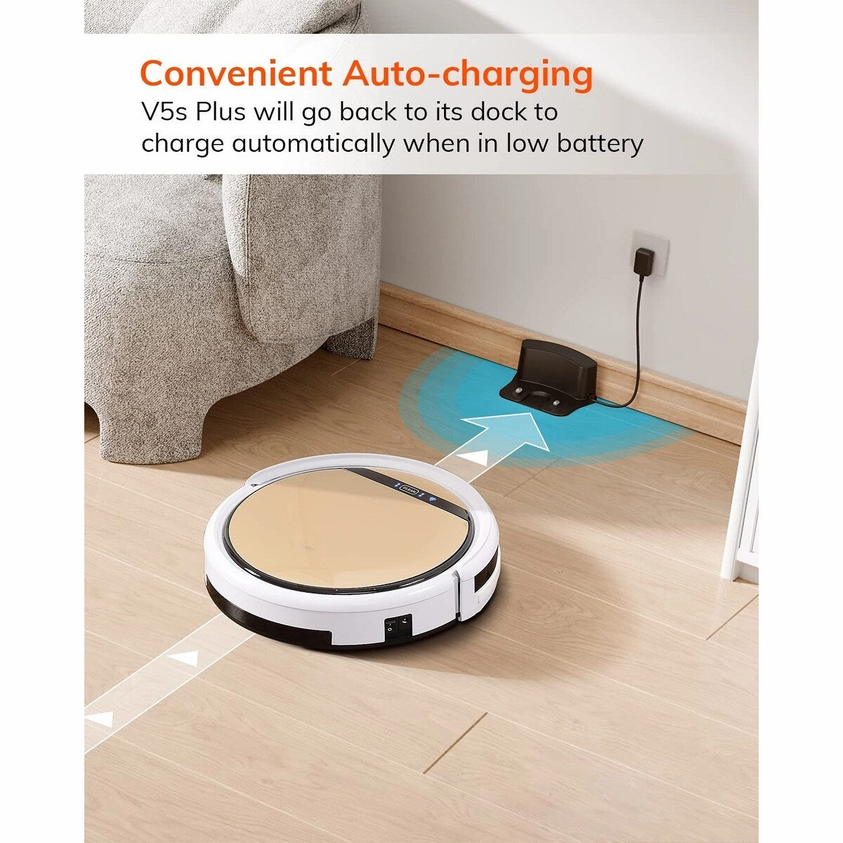 Robot Vacuum and Mop Combo with Wi-Fi/App/Alexa. Automatic Self-Charging Robotic Vacuum Cleaner. Slim and Quiet