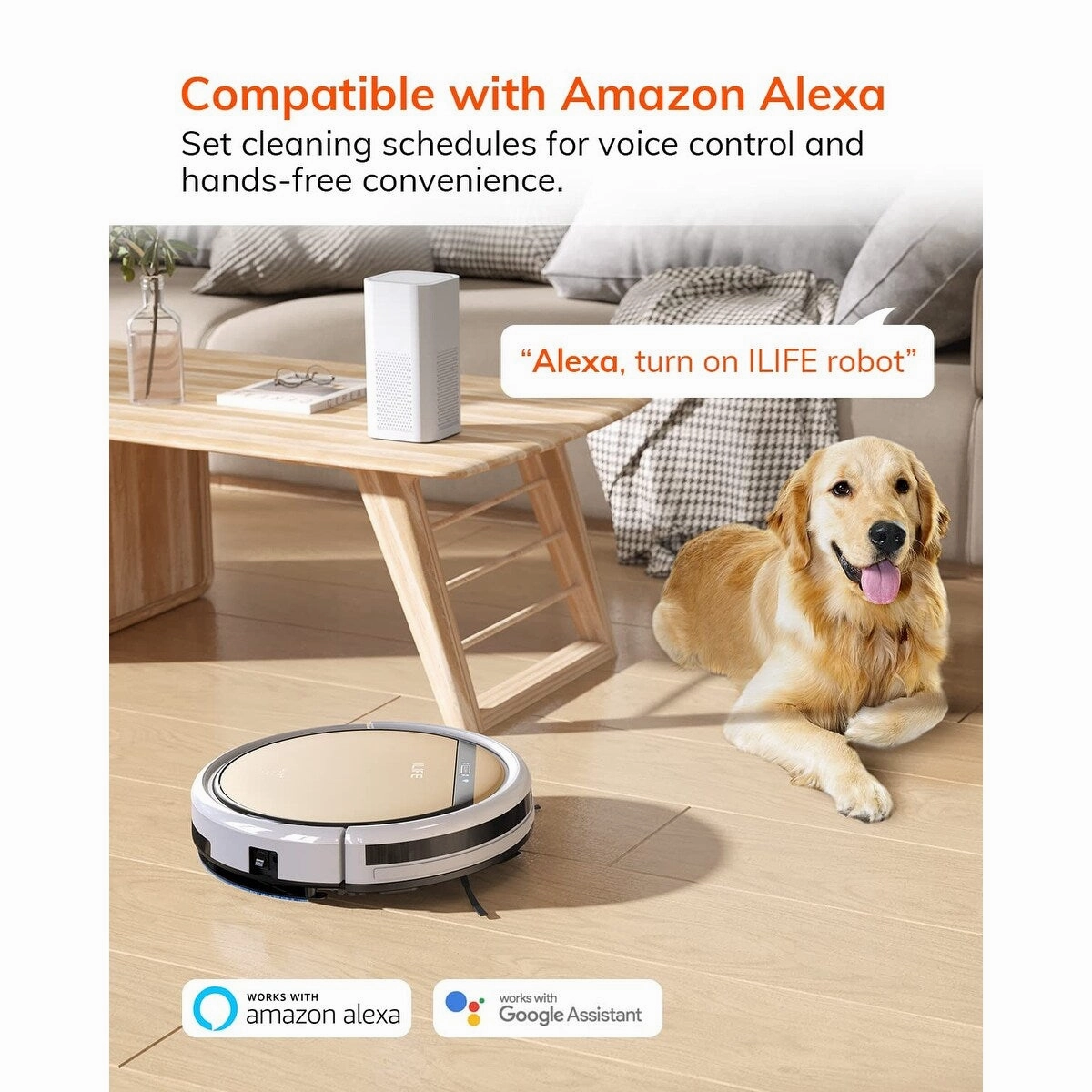 Robot Vacuum and Mop Combo with Wi-Fi/App/Alexa. Automatic Self-Charging Robotic Vacuum Cleaner. Slim and Quiet