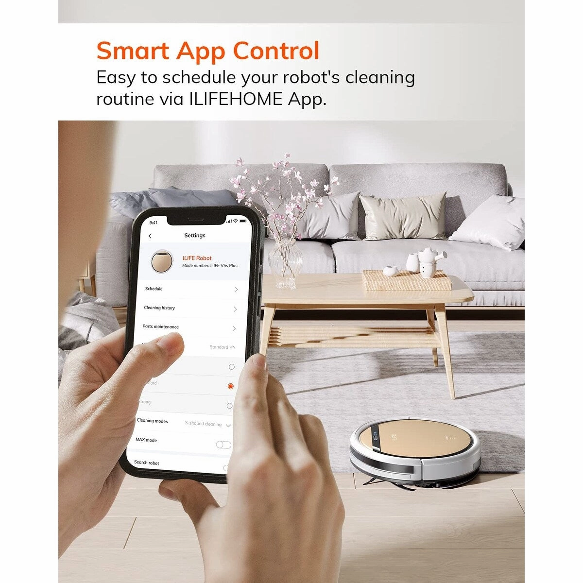 Robot Vacuum and Mop Combo with Wi-Fi/App/Alexa. Automatic Self-Charging Robotic Vacuum Cleaner. Slim and Quiet