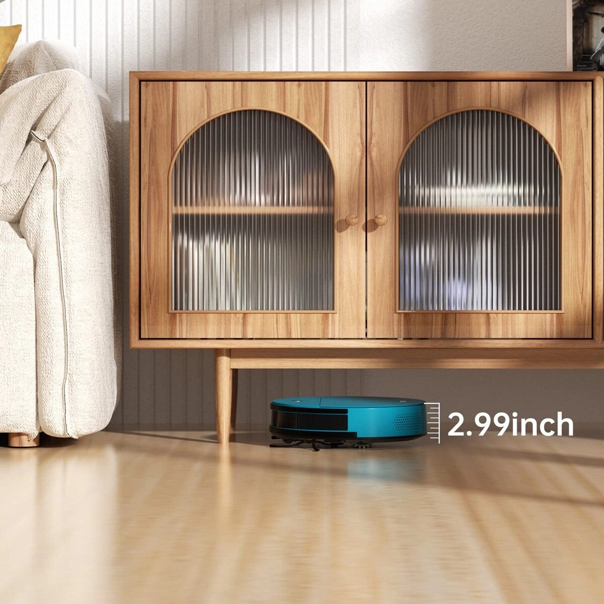 Robot Vacuum Cleaner 3000Pa Suction Power. Wi-Fi/APP/Alexa. 150Mins Runtime. Self-Recharging. Quiet Robotic Vacuum